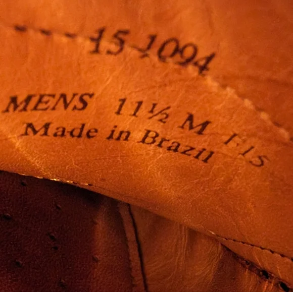 Johnston & Murphy 11.5 vintage tassel toe warm brown leather slip on loafers - Picture 2 of 8